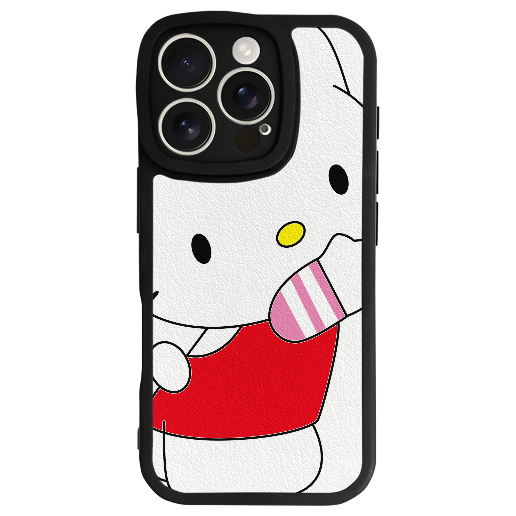 （画像用） Hello Kitty ハローキティ 【iPhone 16シリーズ対応】シリコンスマホケース（レザー調） 材質：シリコン